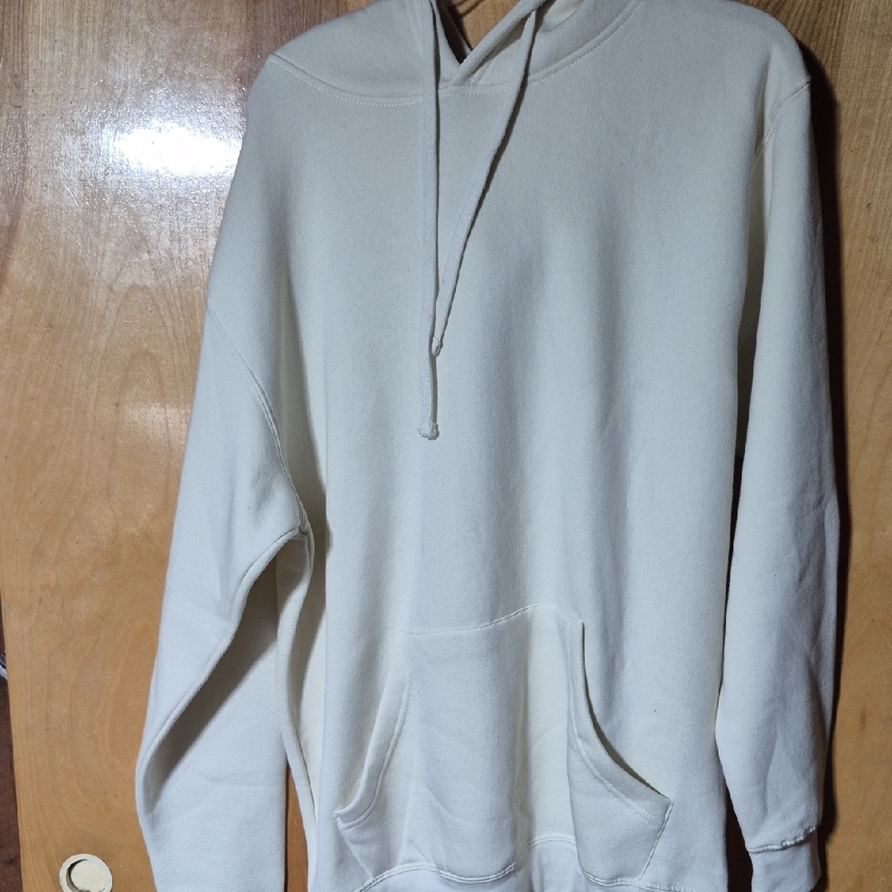 Cream Pullover Hoodie - Classic Kangaroo Pocket